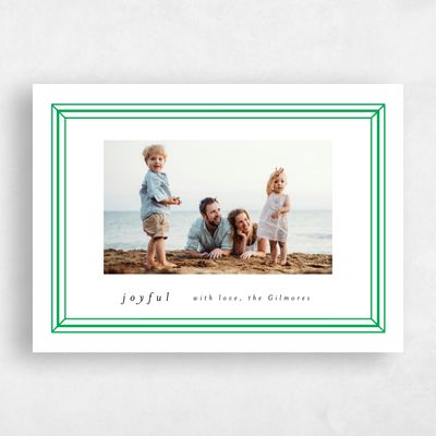 Bright Green Holiday Card - Jingle Landscape