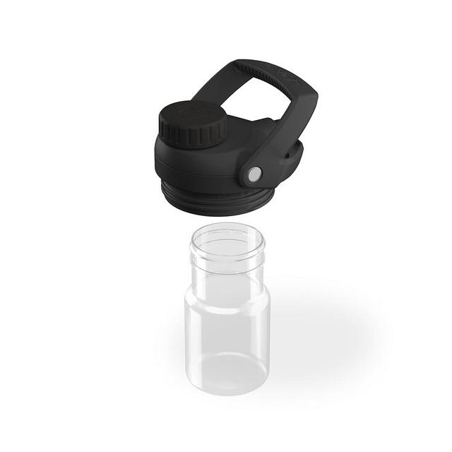 FlasKap FreePour Kap with 6oz Removeable Liquor Well, Hidden Flask, Liquor Dispenser, Shop Dispenser For Tumbler, Compatible with the Yeti Rambler Bottle (Black)