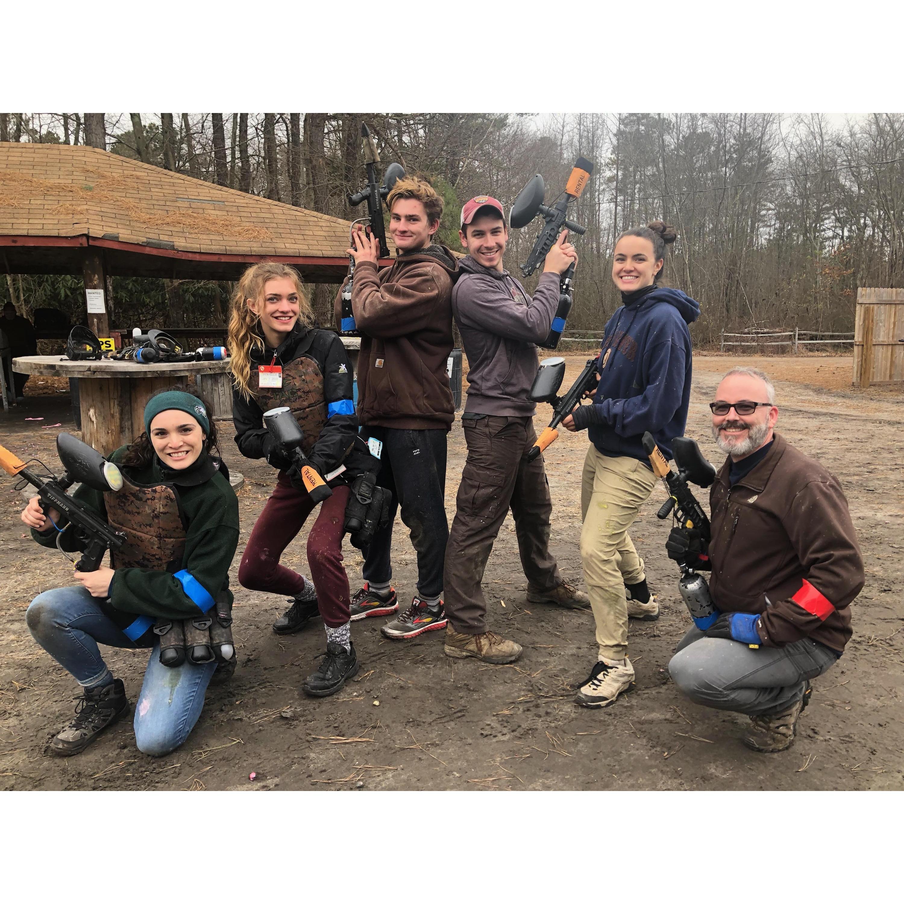 We've enjoyed many dates, but paintball was probably the roughest and toughest! A family who doesn't accidentally shoot one another stays together!