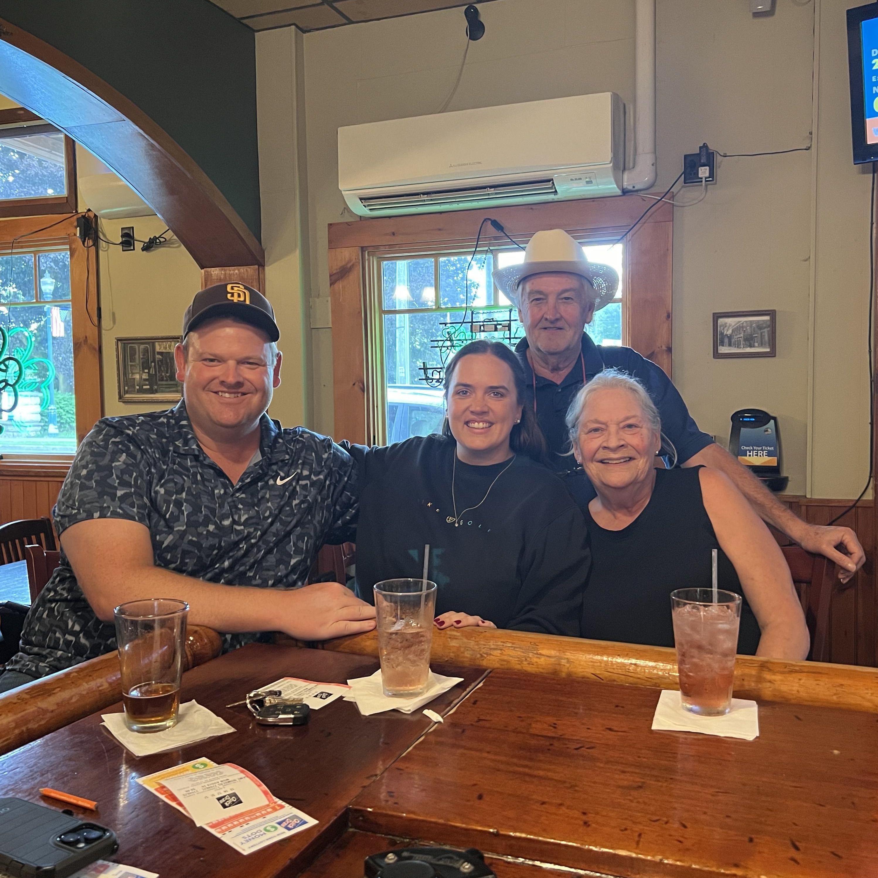 First time Elizabeth visited Drew's family in Owego! This is the famous corner spot at the Parkview!