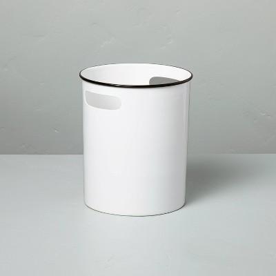 Metal Bath Wastebasket White/Black - Hearth & Hand™ with Magnolia