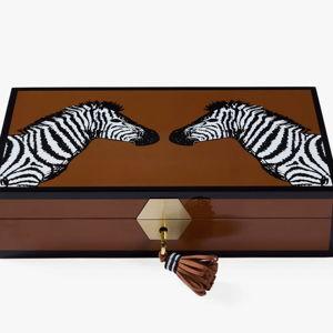 Zebra Lacquer Jewelry Box