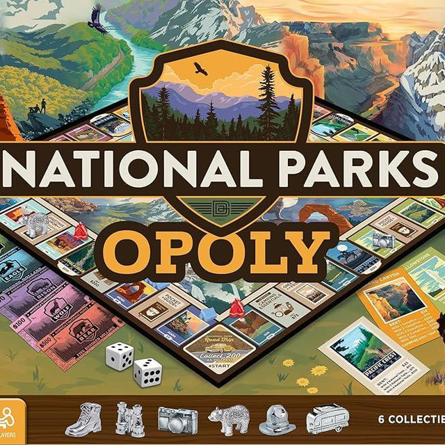 Masterpieces National Parks Opoly by Anderson Design - Premium Quality, Educational, and Fun Activity for Kids and Families - Great Gift Idea for Holidays, Birthdays, and Everyday Playtime