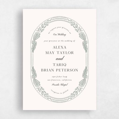 Green Wedding Invitation - Duluth Classic