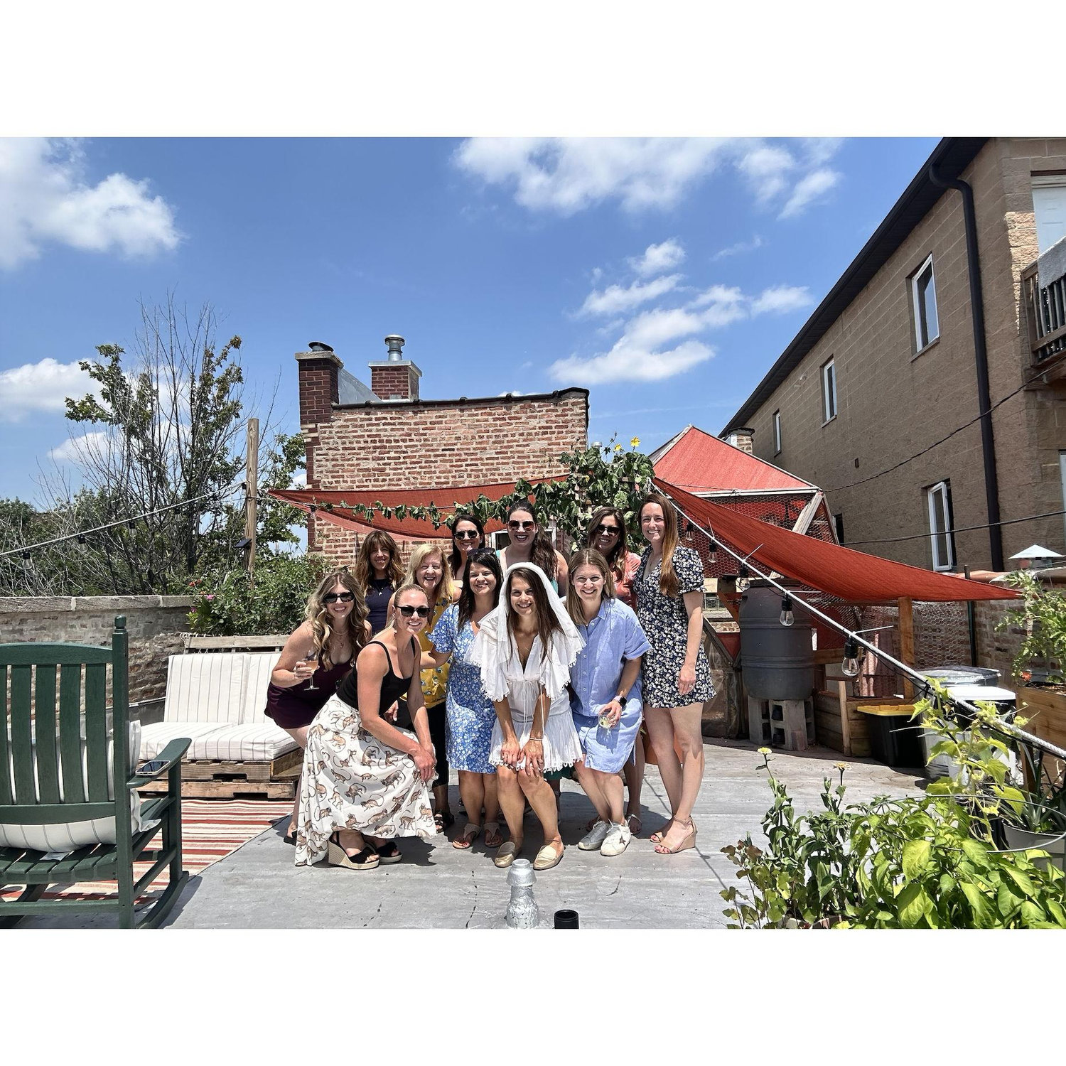 Friend's Shower hosted by Laura's mom and sister on the Ratke Rooftop Garden!