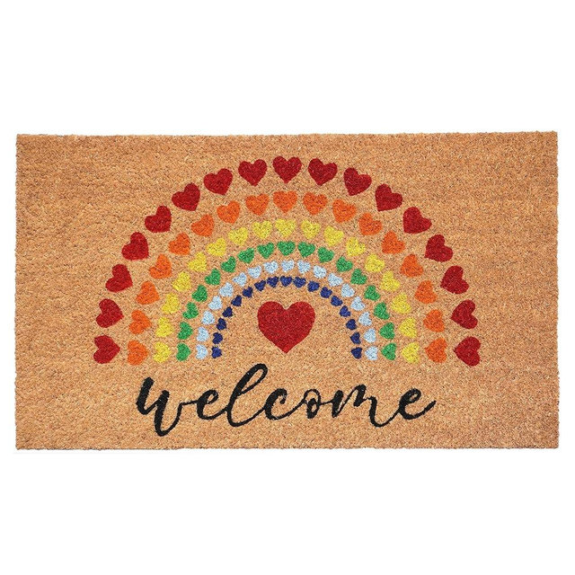 Calloway Mills Rainbow Heart Doormat
