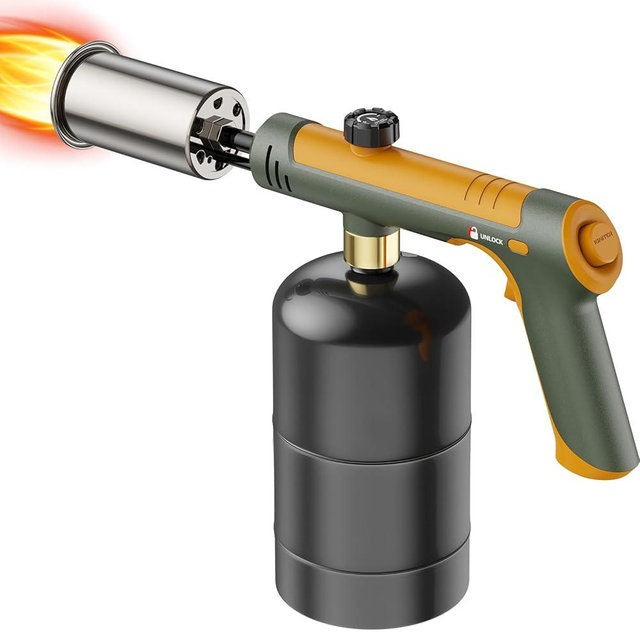 TONYFUL Powerful Propane Torch, Kitchen Cooking Torch, Culinary Torch Campfire Starter, Adjustable Grill Torch for Searing Steak, BBQ, Weeding(Propane Tank Not Included)