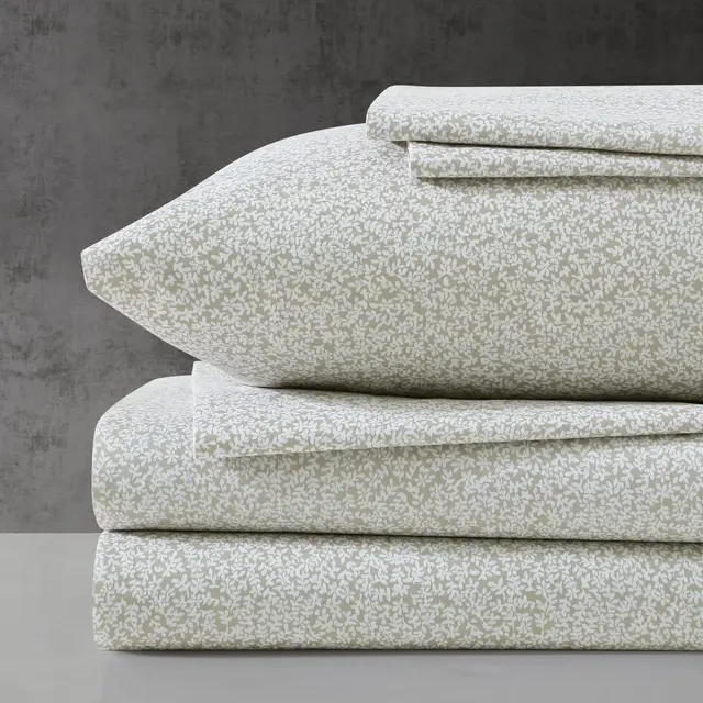 Kenneth Cole Chill Flowers Beige 6 Piece Sheet Set- King