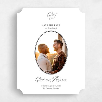 White Ticket Wedding Save the Date - Imarige Photo