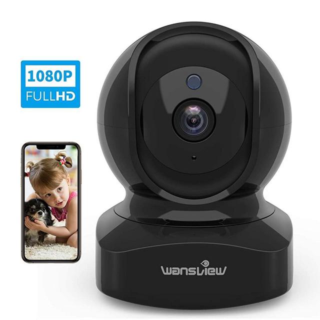 Wansview Wireless Security Camera, IP Camera 1080P HD, WiFi Home Indoor Camera for Baby/Pet/Nanny, Motion Detection, 2 Way Audio Night Vision, Works with Alexa, with TF Card Slot and Cloud