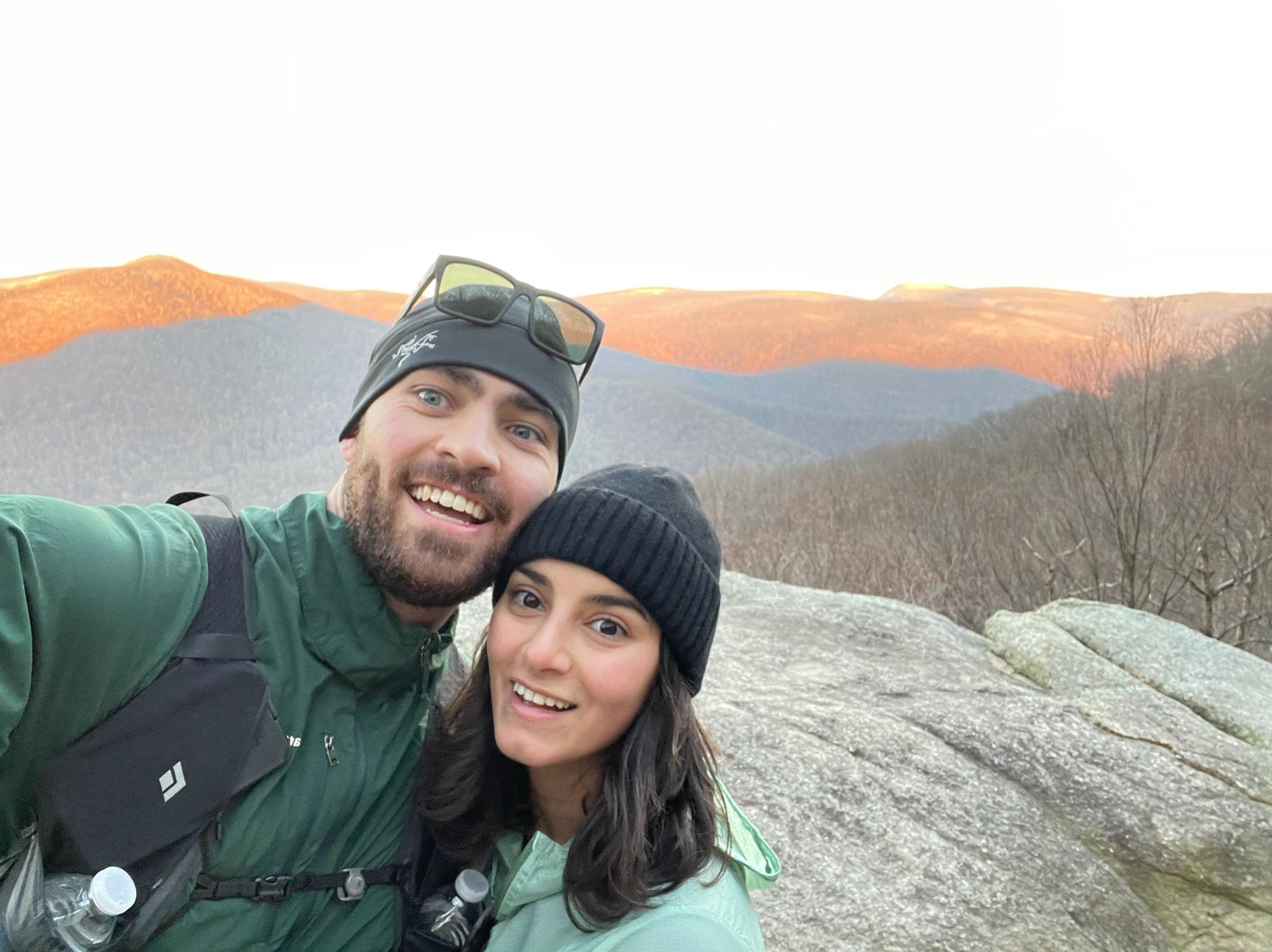 Halfway up Old Rag, Virginia, December 2020.