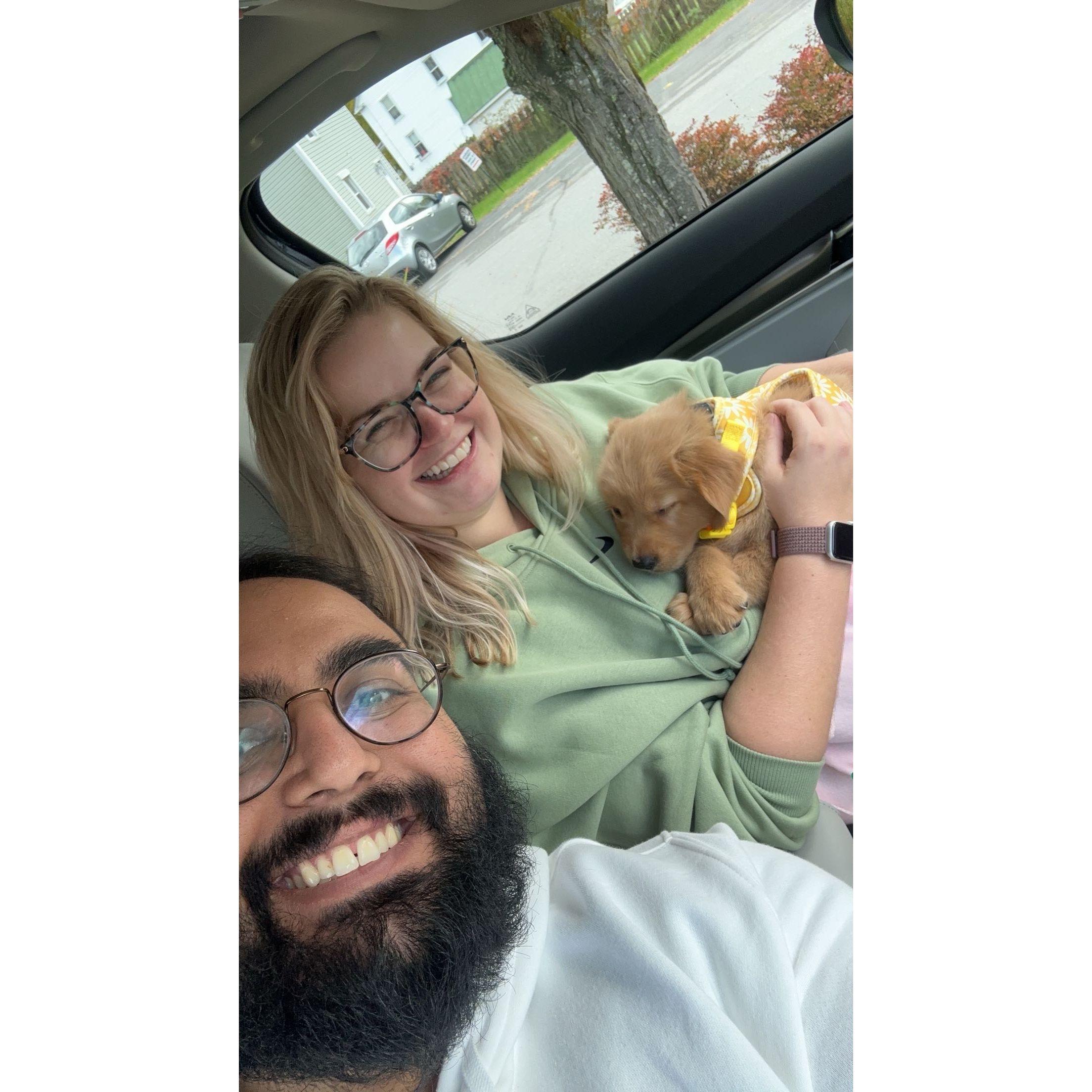 Welcome to the World, Fiona... Four months into dating, and we adopted a dog together.