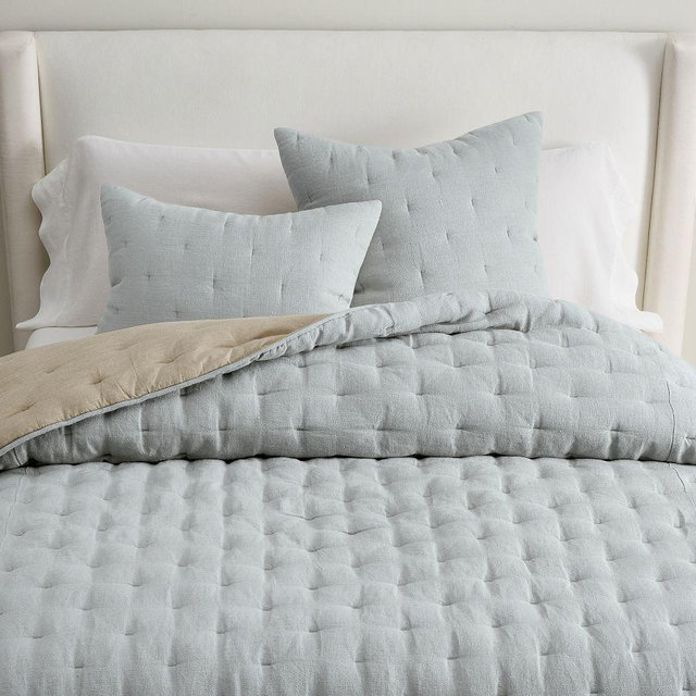 Everyday Linen Comfort Quilt, Cloud Blue, King/Cal.King