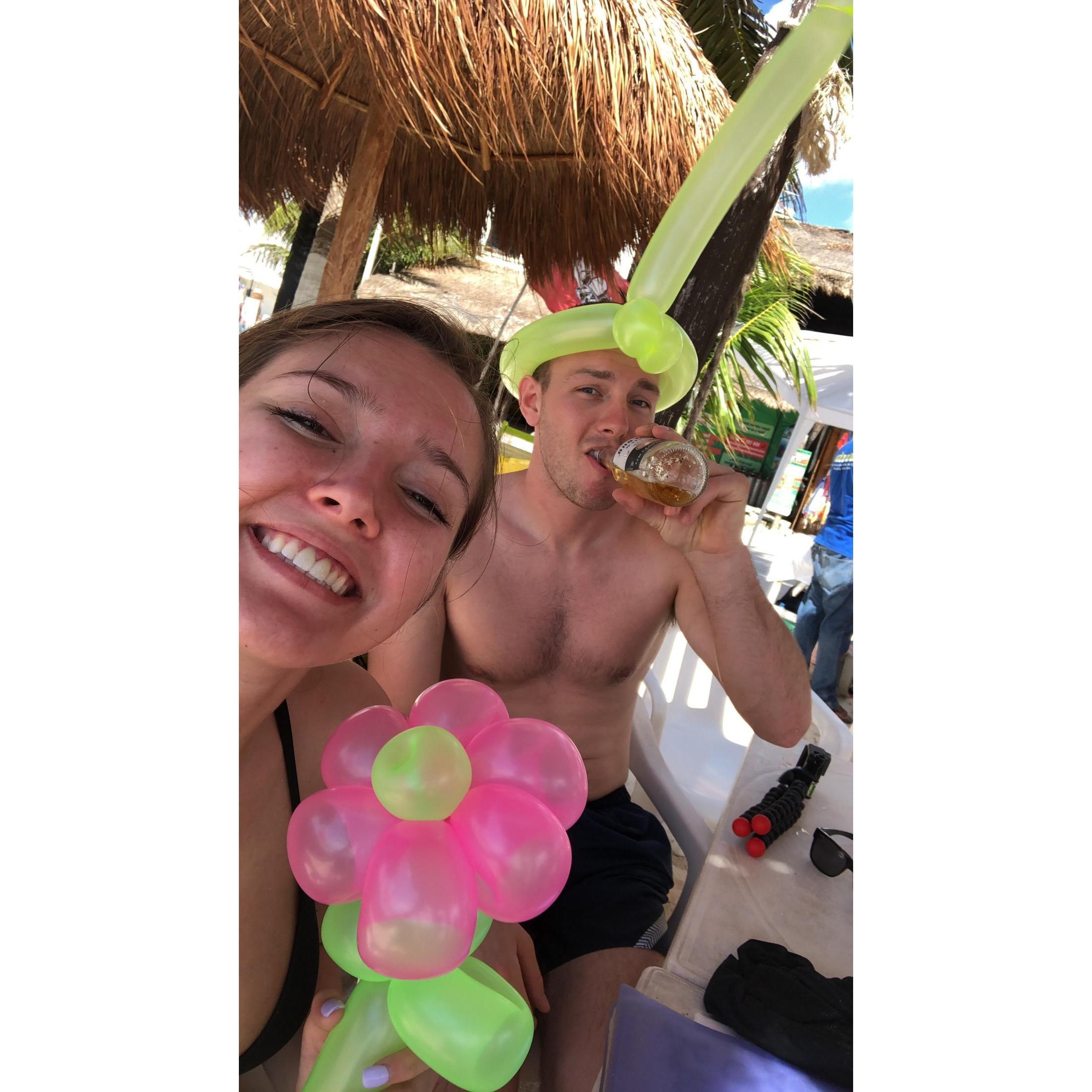 2018. 
Taken while lounging on the beach in Costa Maya while on our second cruise together.