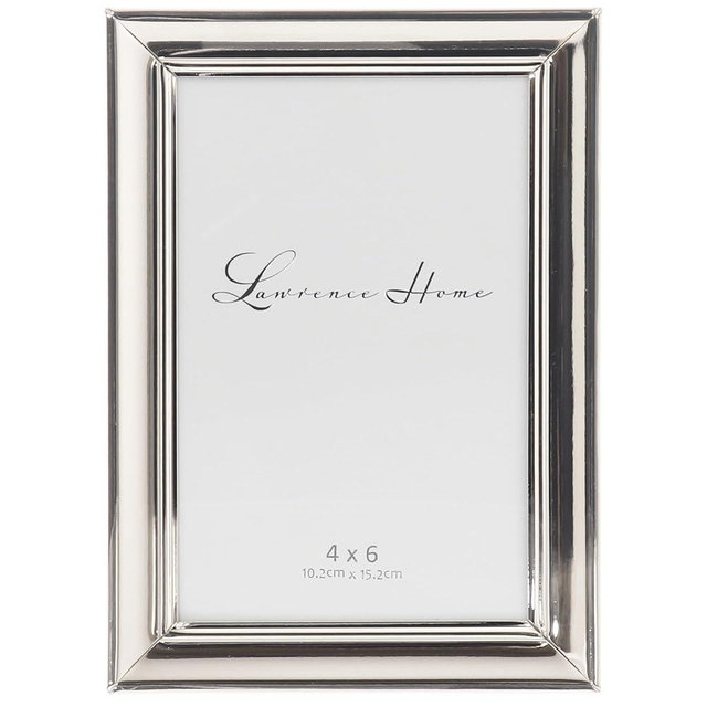 Lawrence Frames Strata Metal Picture Frame, 4x6, Silver
