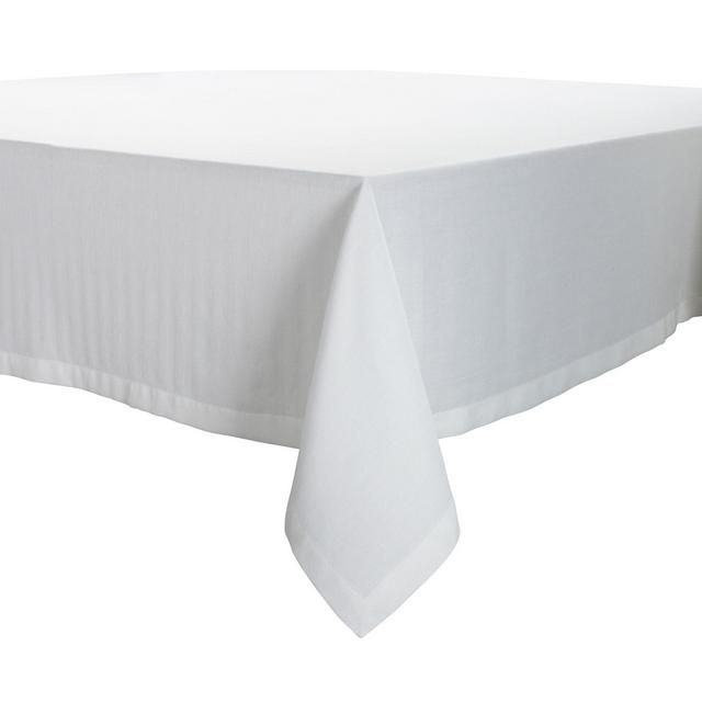 White Herringbone Tablecloth (69 x 69)