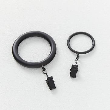Round Metal Curtain Rings (Set Of 7) - Antique Bronze