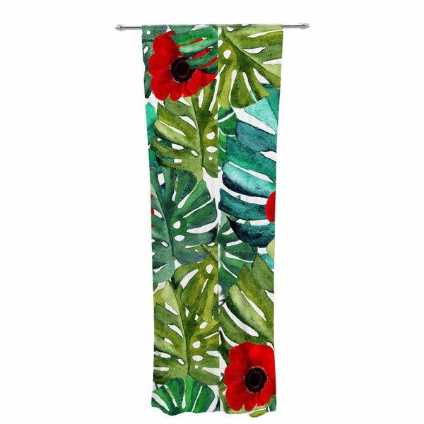 Li Zamperini Tropical Vibes Nature / Floral Sheer Rod Pocket Curtain Panels Panels