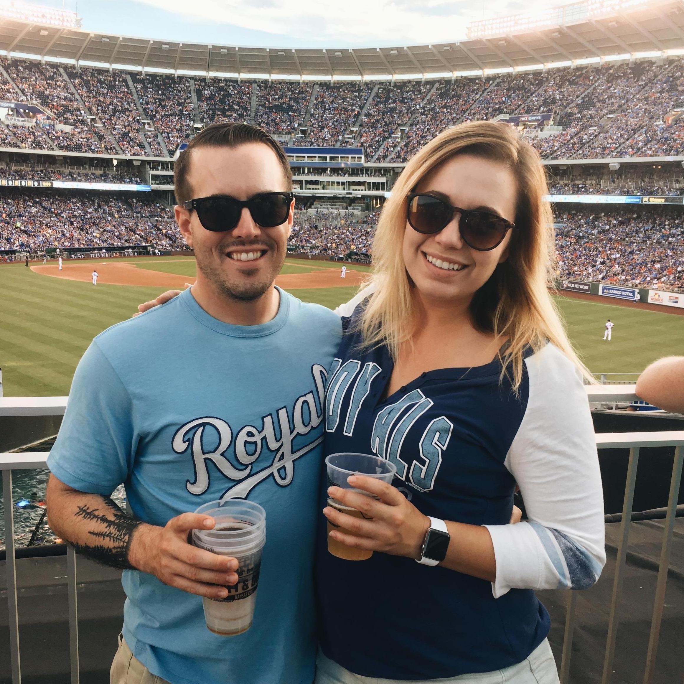 Sabrina's first Royals game.