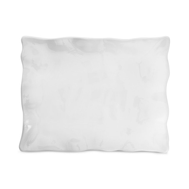 Q Squared Ruffle Melamine 17" x 13.5" Large Rectangular Serving Platter