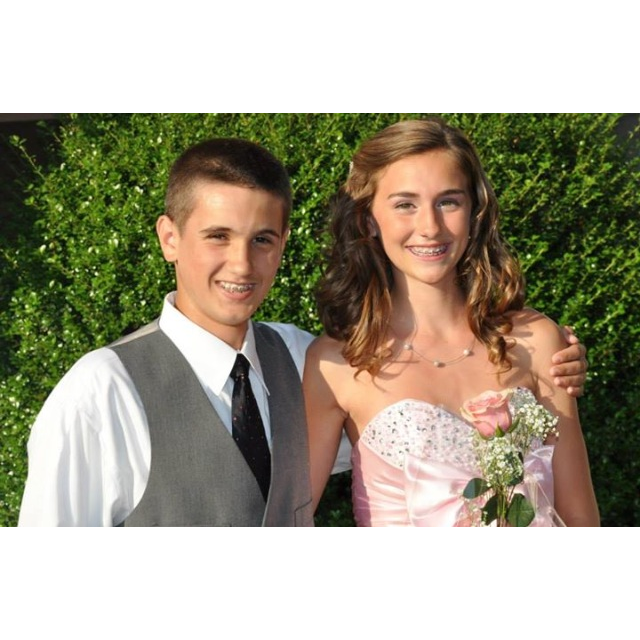 8th grade formal when we started "dating". I told him I would go with him as long as it was just as friends! 8.4.13