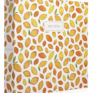 Jot & Mark 8.5" x 11" Recipe Binder with Spill-Proof Sleeves, Recipe Card Pages, Lemon Twist
