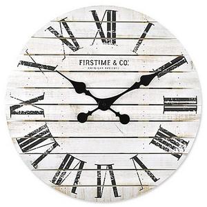 FirsTime® Shiplap Wall Clock in White