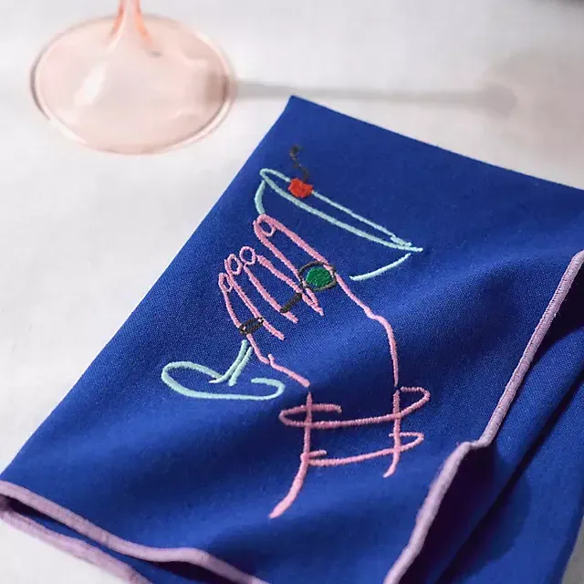 Phthalo Ruth Cotton Napkins, Set of 2