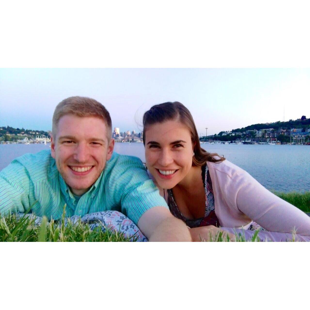 Picnic date at Gasworks park- June, 2017