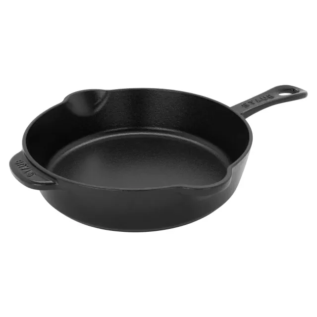 STAUB Cast Iron 8.5-inch Traditional Deep Skillet - Black