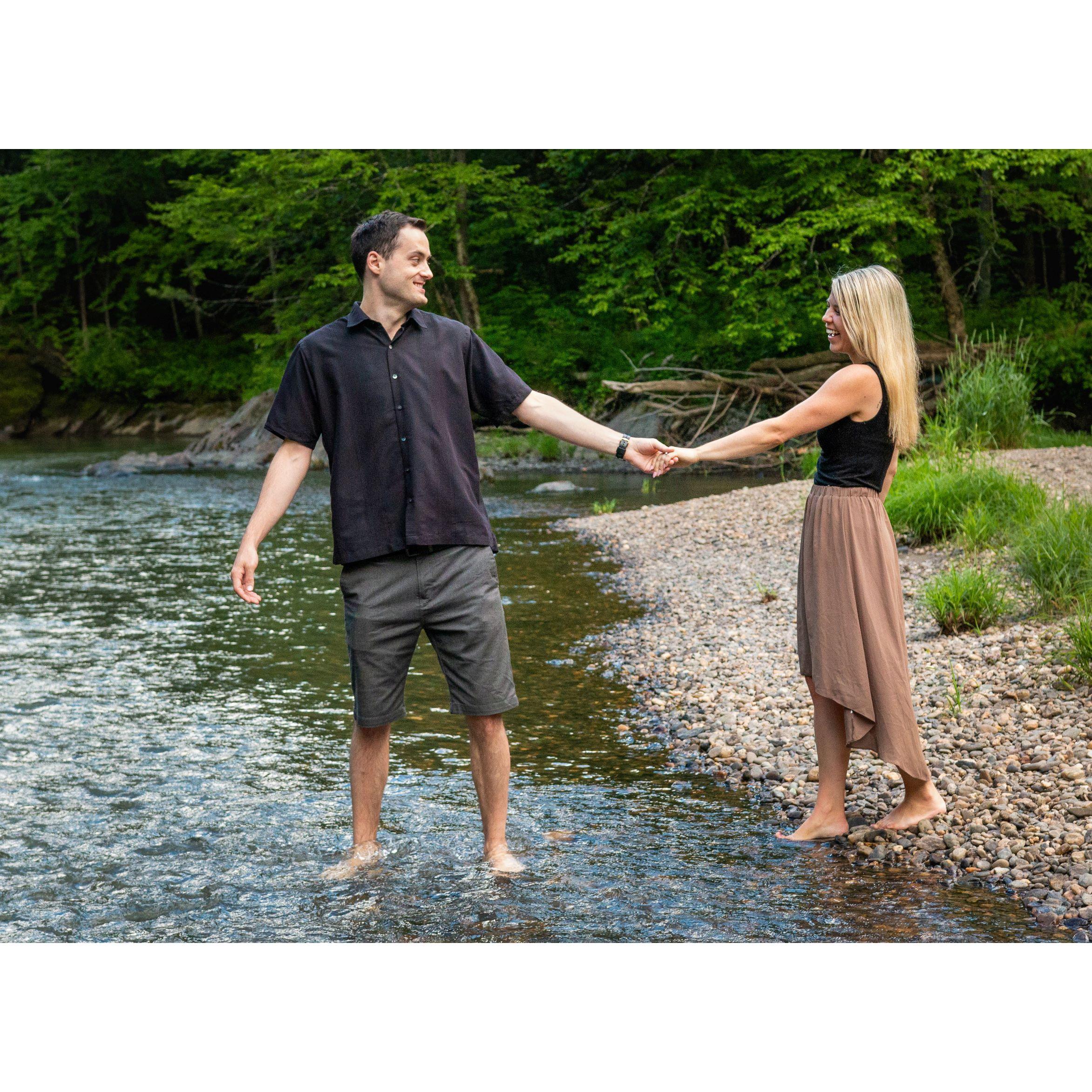 The water was freezing, but it was all for the photo! :)