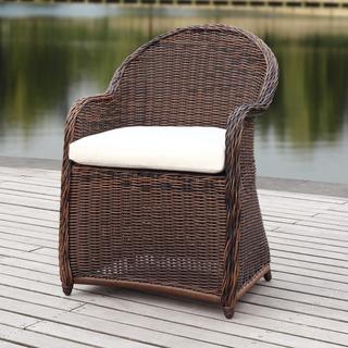 Outdoor Wicker Arm Chair with Cushion