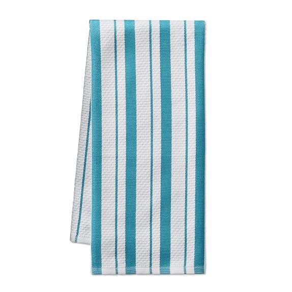 Williams Sonoma Classic Striped Towels, Set of 4 - Enamel Blue
