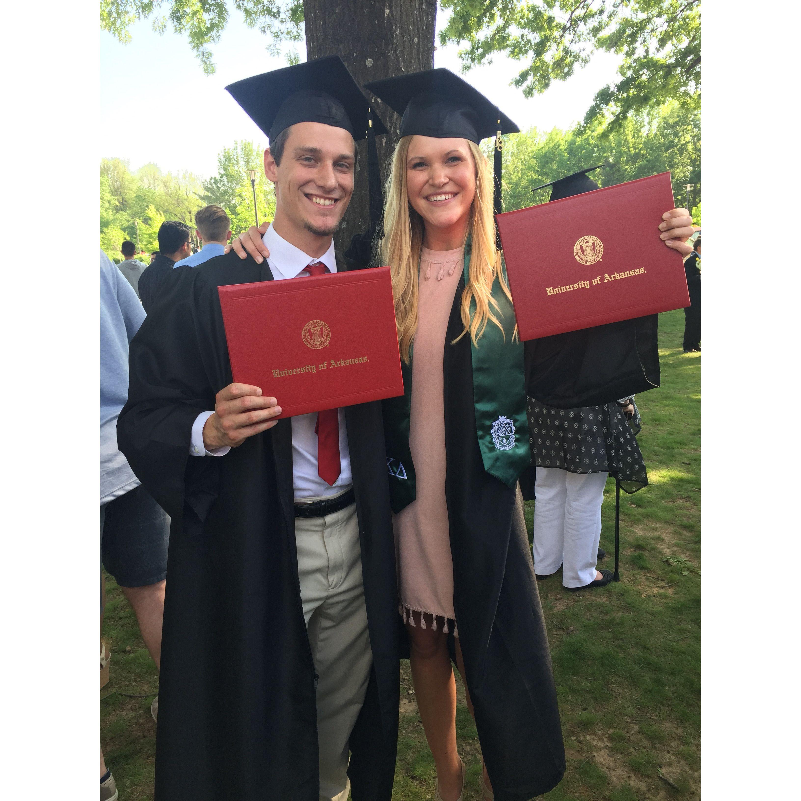 We graduated from the University of Arkansas!