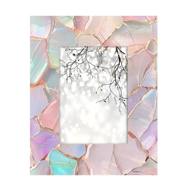 5x7 Inch marble abstract Picture Frame for Vertical or Horizontal Tabletop and Wall Display Marble Glass Abstract Photo Frame for Certificate Poster Home Décor Family Gifts Idea Photo Frames,1 Pack
