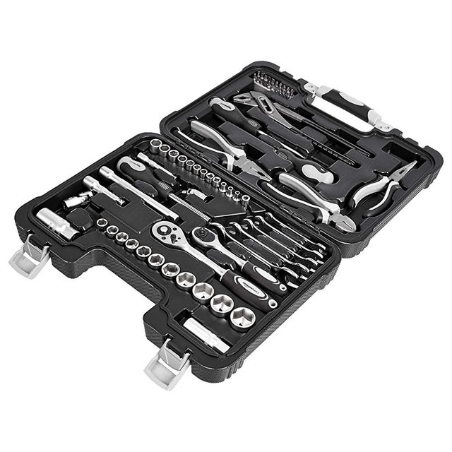 Amazon Basics Household Tool Set, 65 Pieces