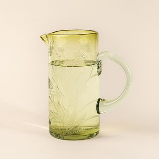Etched Thistle Pitcher