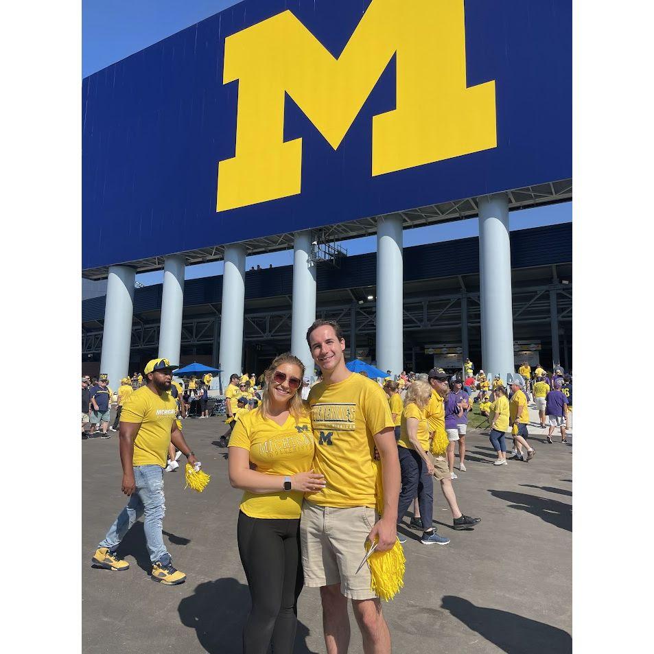 My first game at the Big House- Josh still refuses to go to a game at Spartan Stadium