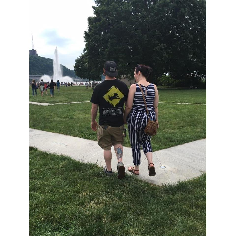 Walkin' around The Point during The Arts Festival.