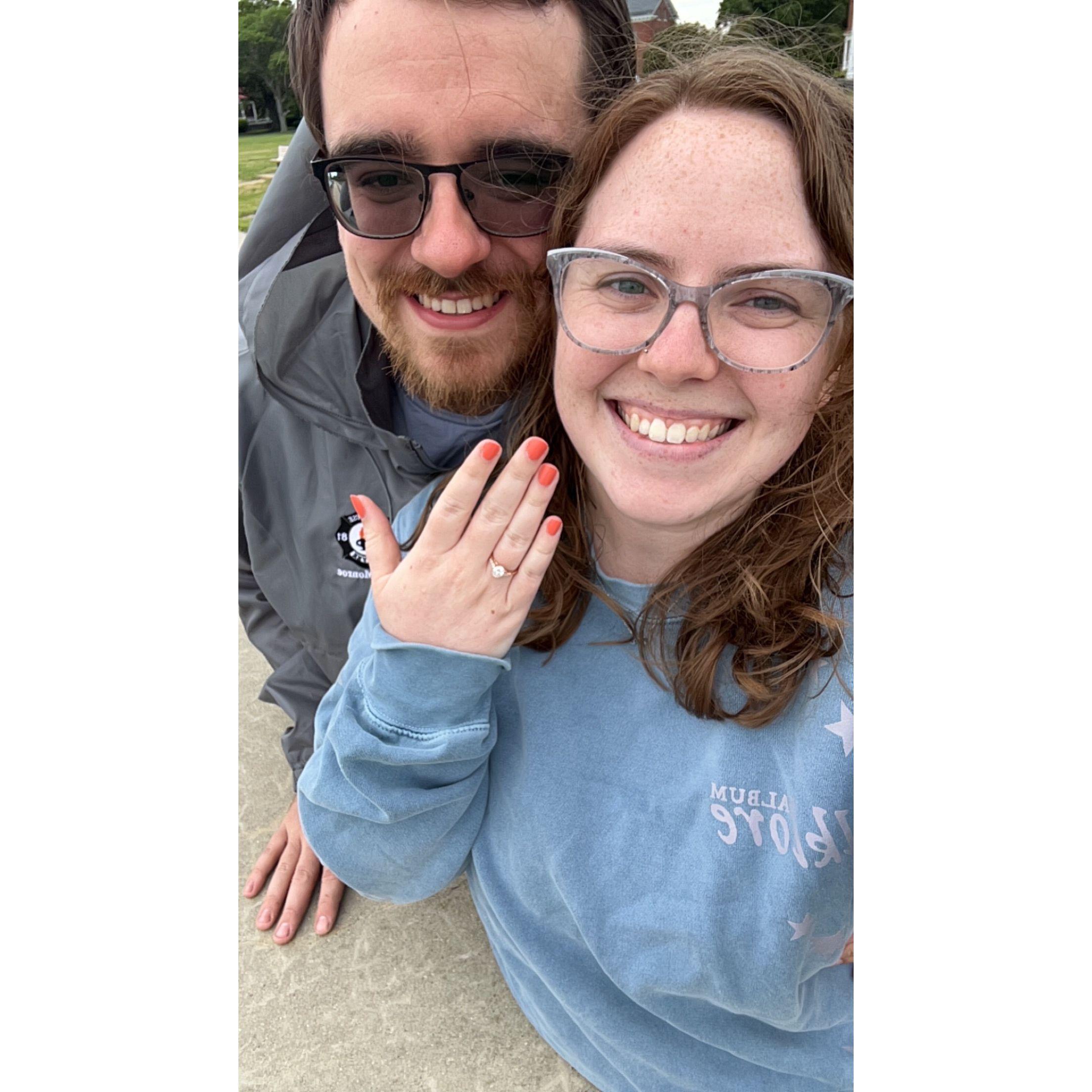 He proposed at Fort Monroe on his 25th birthday! Funny enough, his dad proposed to his mom on his 25th birthday too.