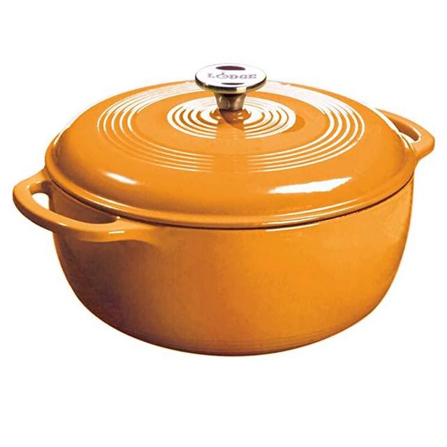 Lodge Enameled Cast Iron Dutch Oven, 6 Qt, Apricot