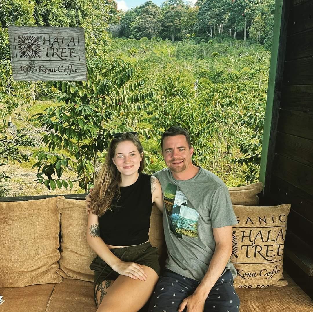 During our trip to Hawaii, we went to a coffee farm.