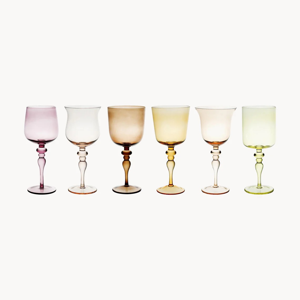 SET 6 WINE NUANCE AMBER/PINK