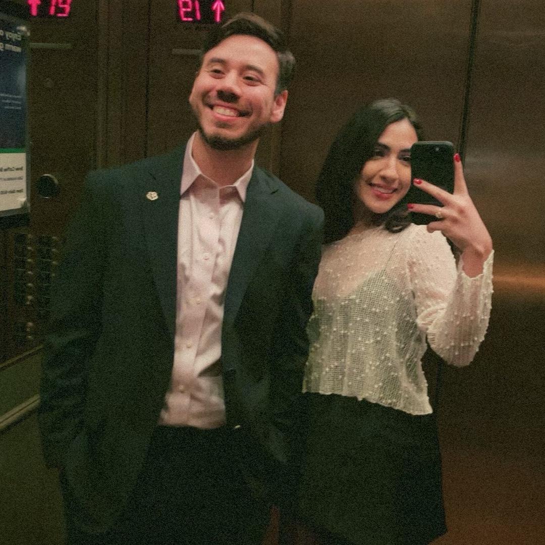 The first company holiday party we went to after getting our "big boy" and "big girl" jobs!