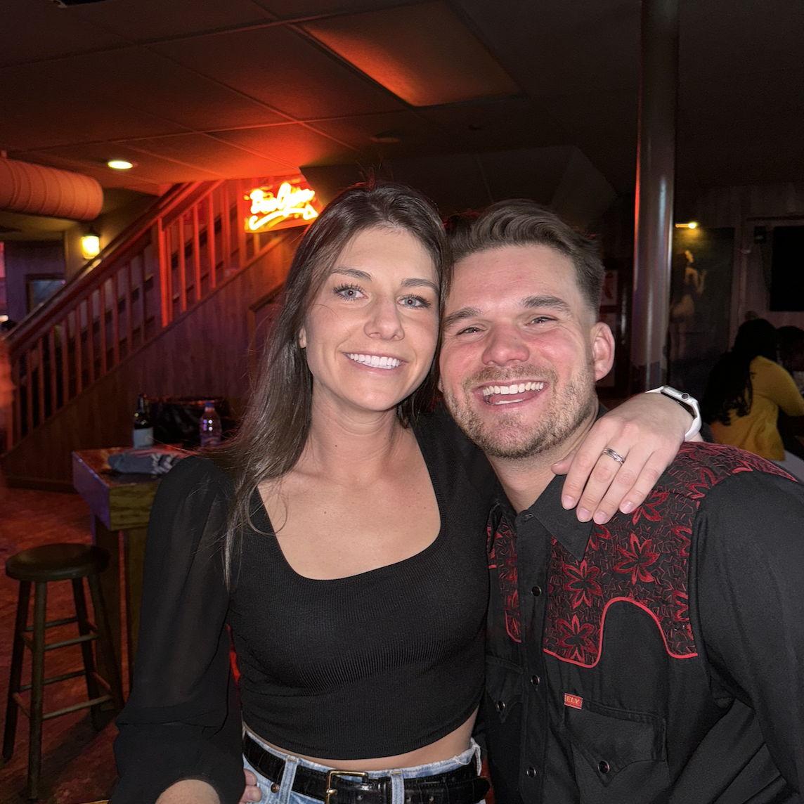 A&S love a good country concert, this is one of the first time the couple went to Coyote Joes together.