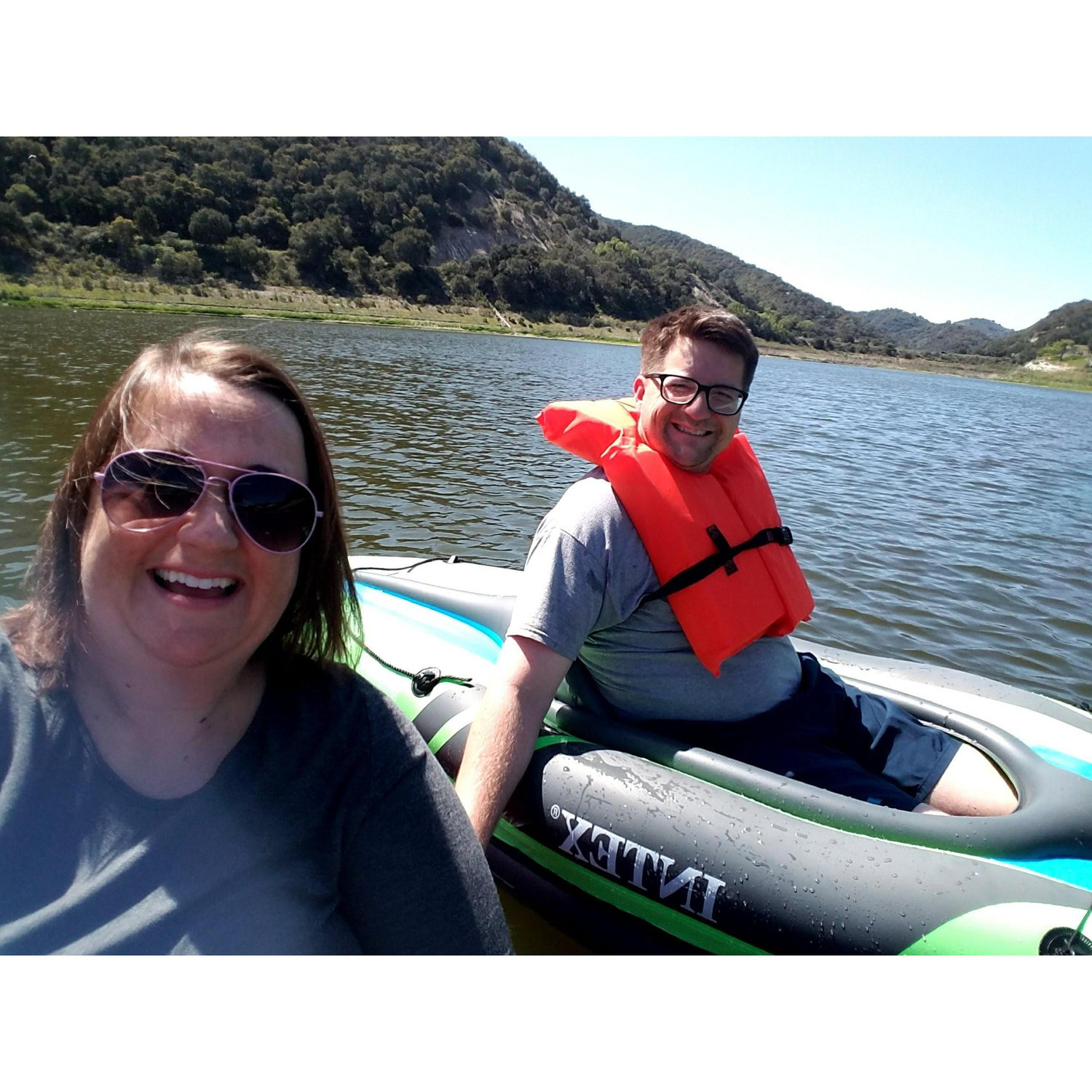 Kayaking/camping Lopez Lake for Jon's birthday
