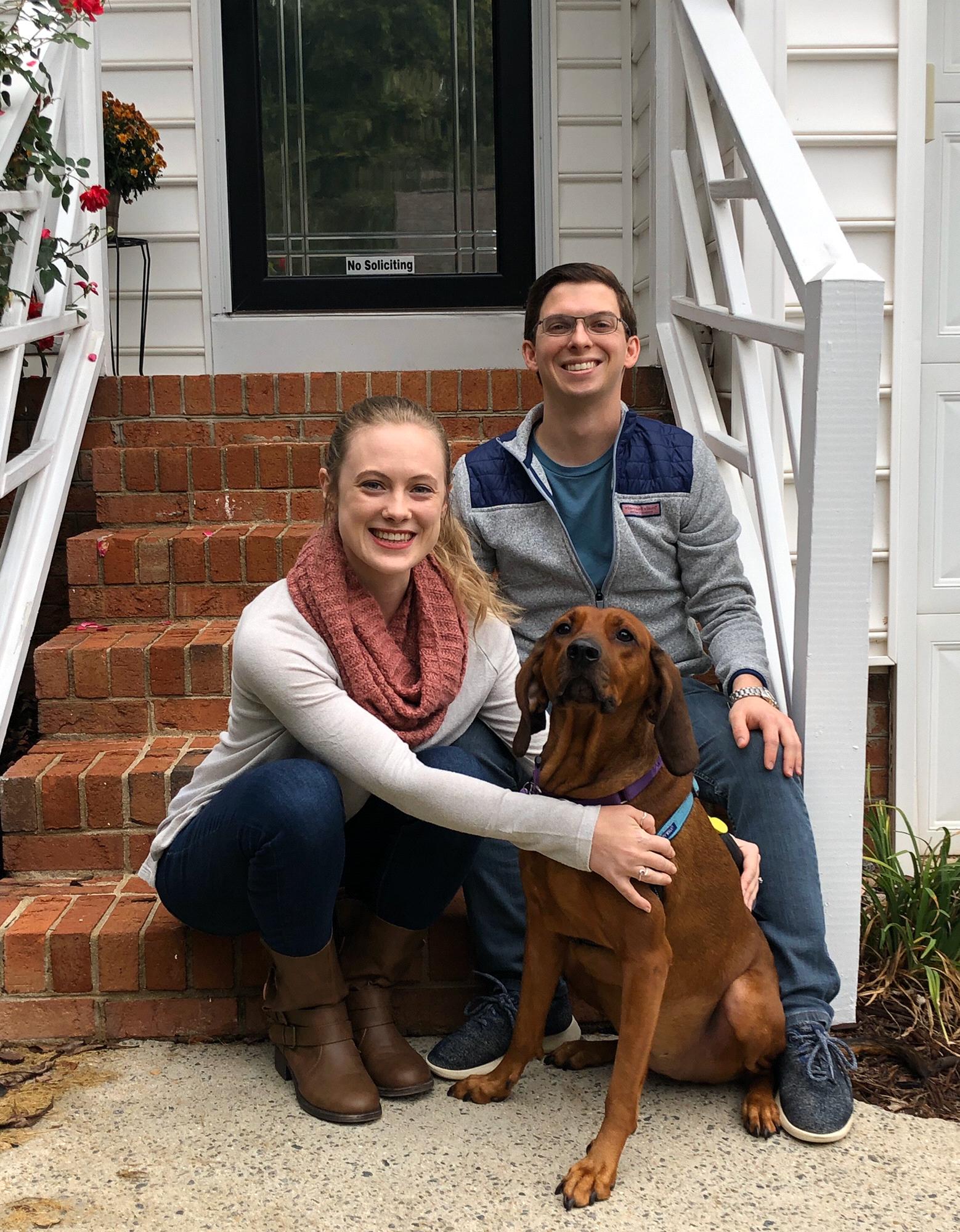 On the steps of our new home! October 2019.