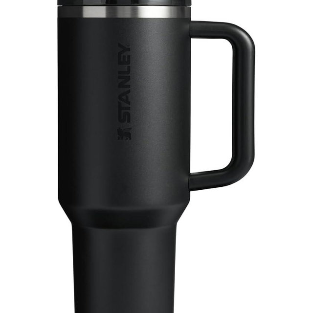 Stanley Quencher ProTour Flip Straw Tumbler with Leakproof Lid 40 oz | Built-In Straw & Handle | Cupholder Compatible for Travel | Insulated Stainless Steel Cup | BPA-Free | Black