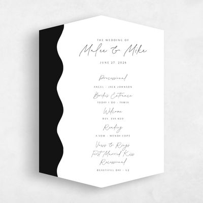 White Diamond Wedding Program - Molnar
