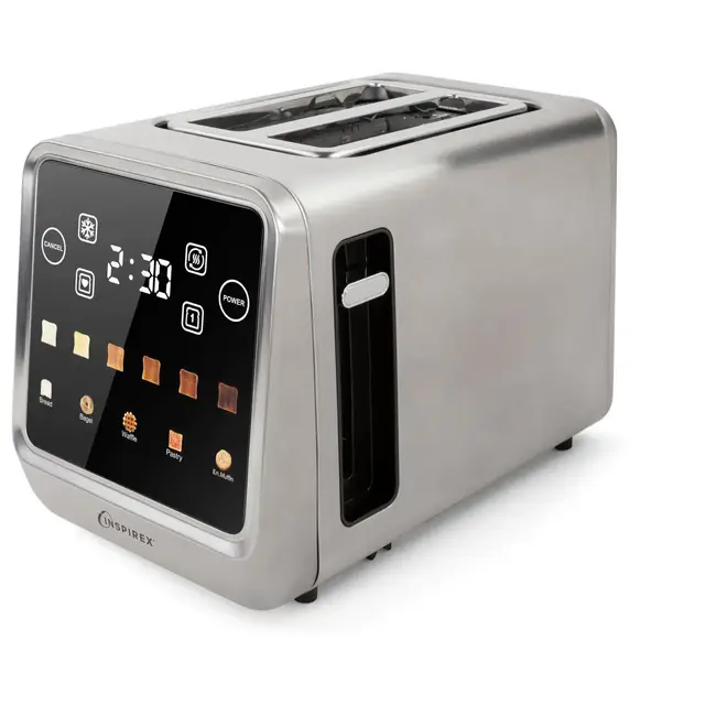 Inspirex 2-Slice Touchscreen Toaster, Stainless Steel